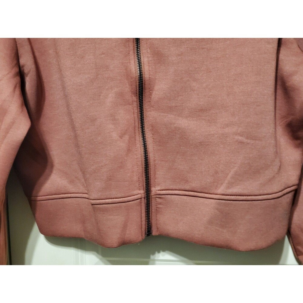 A New Day Women's Double Knit Zip Hoodie Sweatshirt Rust SIZE MEDIUM - NEW W/TAG - Picture 3 of 8